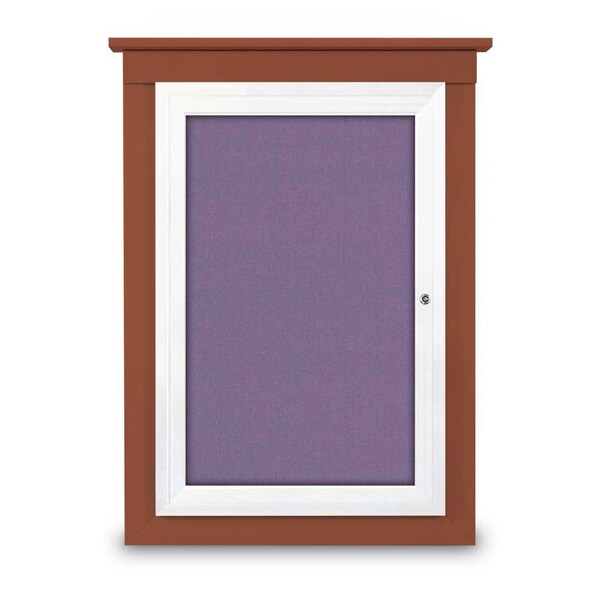 United Visual Products Single Door Enclosed Letterboard, 47"x36", UV1305TB-SATIN-BLUE UV1305TB-SATIN-BLUE - main